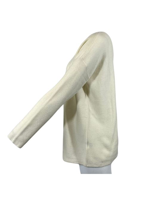 WOMEN'S CREAM BOAT-NECK SWEATER ESSENTIEL STUDIO | LMD033PANNA